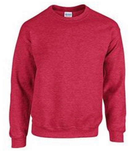 Gildan-HEATHER SPORT SCARLET RED-18000-Crewneck Sweatshirt-Adult