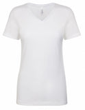 Ideal T By Next Level Ladies WHITE- V-Neck -1540