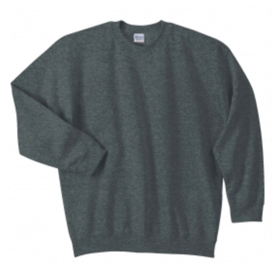 Gildan-DARK HEATHER-18000-Crewneck Sweatshirt-Adult  50/50 cotton/polyester