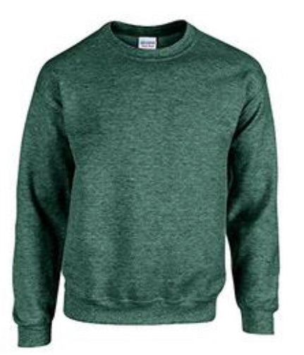 Gildan-HEATHER SPORT DARK GREEN-18000-Crewneck Sweatshirt-Adult